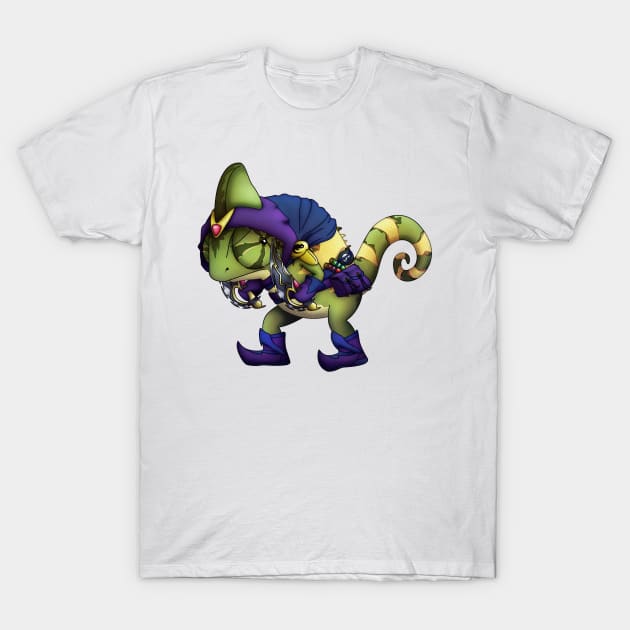 Cartoon Rogue Chameleon T-Shirt by BoombasticArt